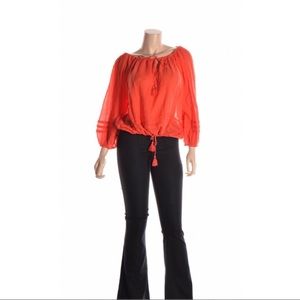 NWT Ralph Lauren Boho Sheer Top